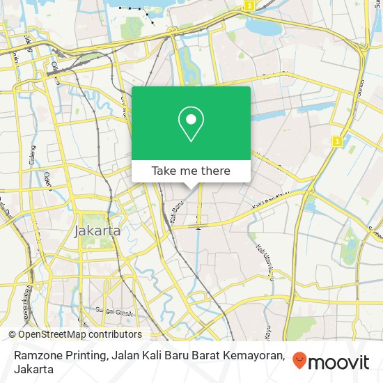 Ramzone Printing, Jalan Kali Baru Barat Kemayoran map