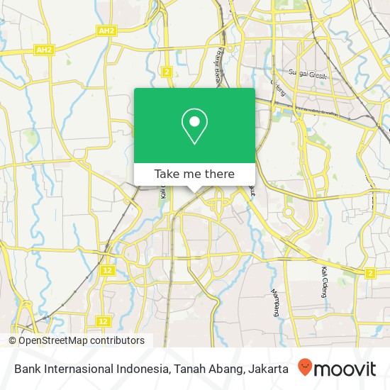 Bank Internasional Indonesia, Tanah Abang map
