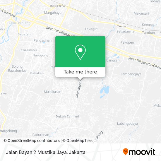 Jalan Bayan 2 Mustika Jaya map