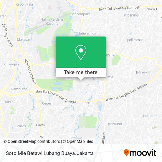 Soto Mie Betawi Lubang Buaya map