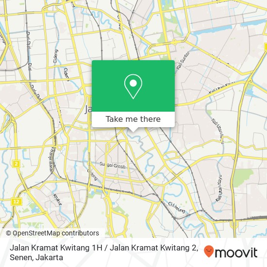 Jalan Kramat Kwitang 1H / Jalan Kramat Kwitang 2, Senen map