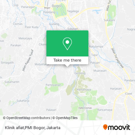 Klinik afiat,PMI Bogor map