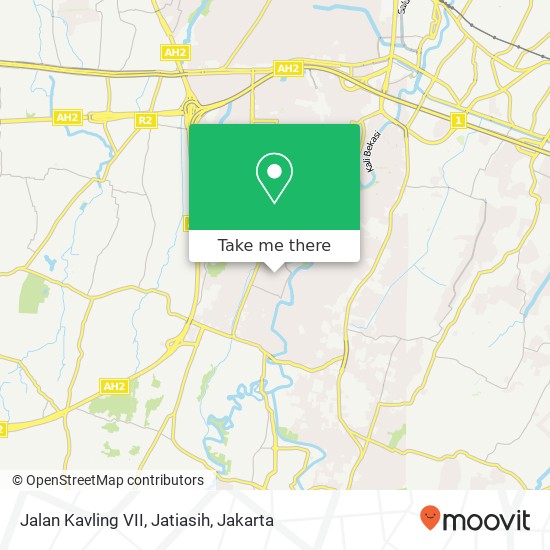 Jalan Kavling VII, Jatiasih map