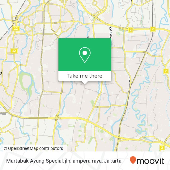 Martabak Ayung Special, jln. ampera raya map