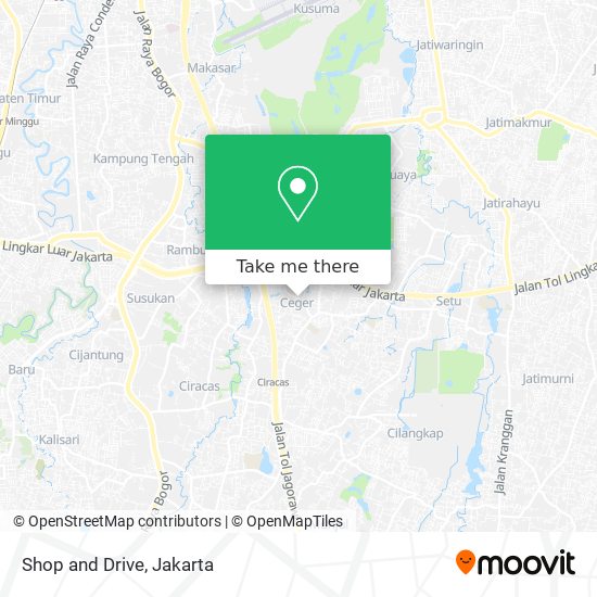Shop and Drive map
