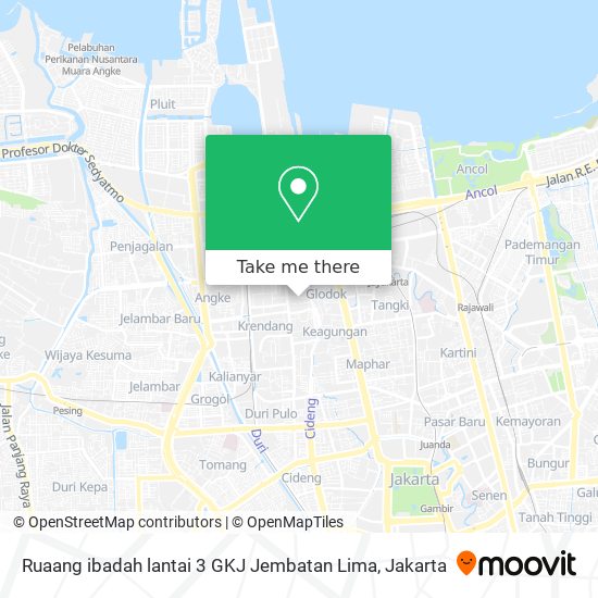 Ruaang ibadah lantai 3 GKJ Jembatan Lima map