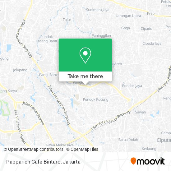 Papparich Cafe Bintaro map