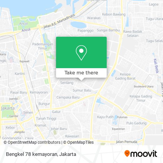 Bengkel 78 kemayoran map