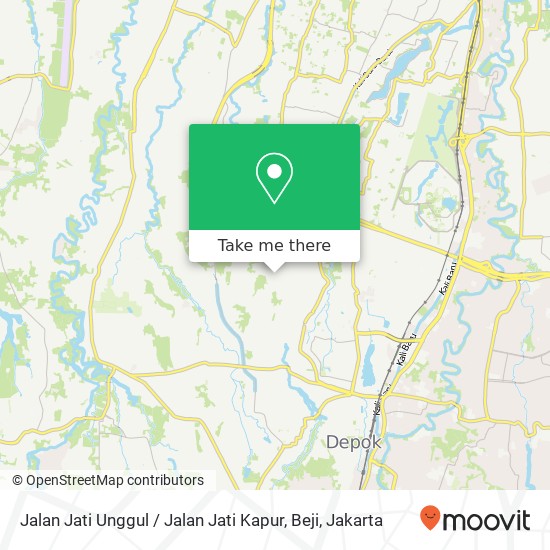 Jalan Jati Unggul / Jalan Jati Kapur, Beji map