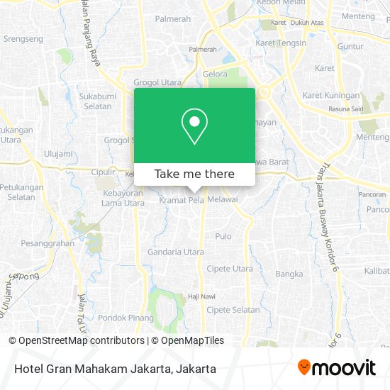 Hotel Gran Mahakam Jakarta map