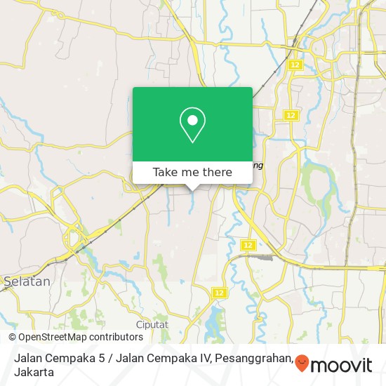 Jalan Cempaka 5 / Jalan Cempaka IV, Pesanggrahan map