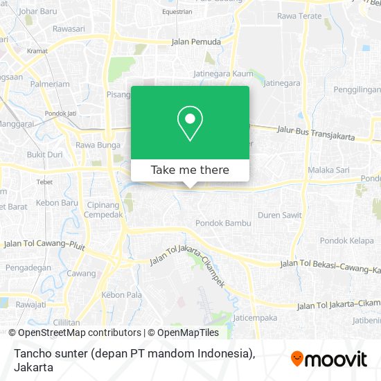 Tancho sunter (depan PT mandom Indonesia) map