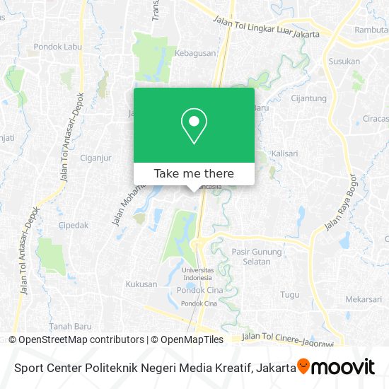 Sport Center Politeknik Negeri Media Kreatif map