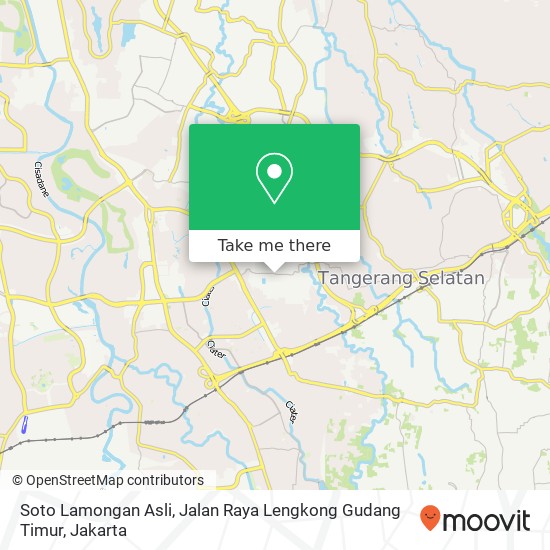 Soto Lamongan Asli, Jalan Raya Lengkong Gudang Timur map