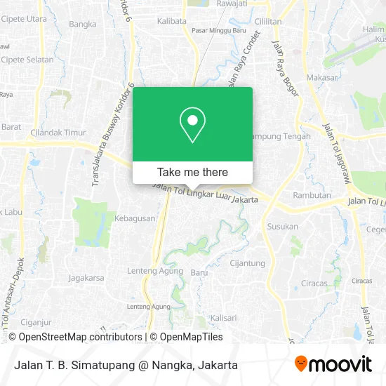 Jalan T. B. Simatupang @ Nangka map