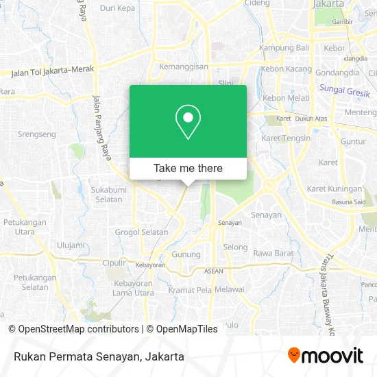 Rukan Permata Senayan map