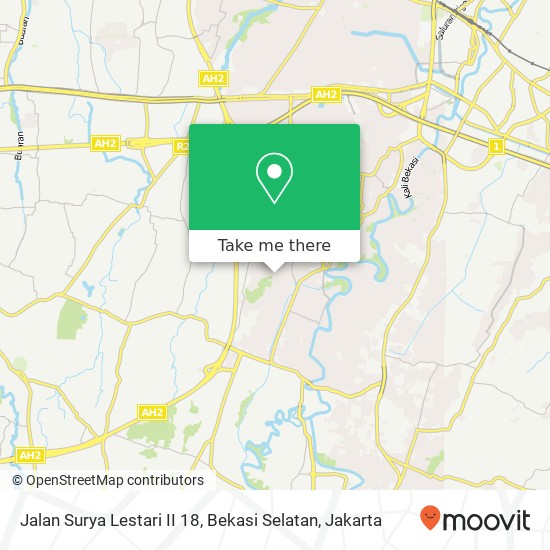 Jalan Surya Lestari II 18, Bekasi Selatan map