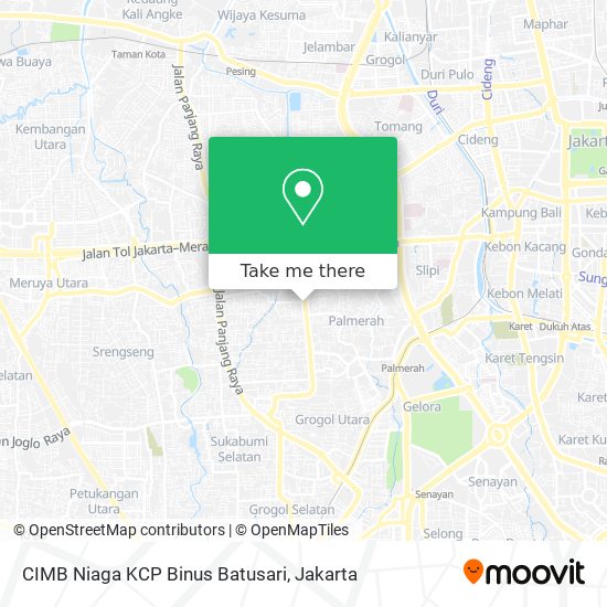 CIMB Niaga KCP Binus Batusari map