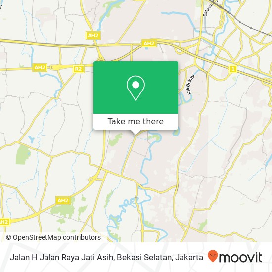 Jalan H Jalan Raya Jati Asih, Bekasi Selatan map