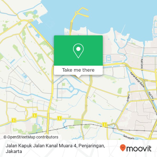 Jalan Kapuk Jalan Kanal Muara 4, Penjaringan map