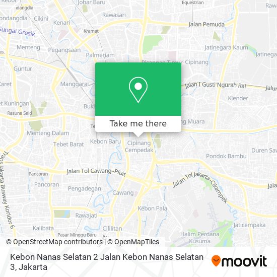 Kebon Nanas Selatan 2 Jalan Kebon Nanas Selatan 3 map