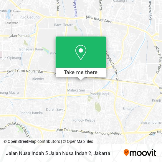 Jalan Nusa Indah 5 Jalan Nusa Indah 2 map