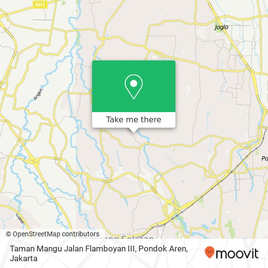 Taman Mangu Jalan Flamboyan III, Pondok Aren map