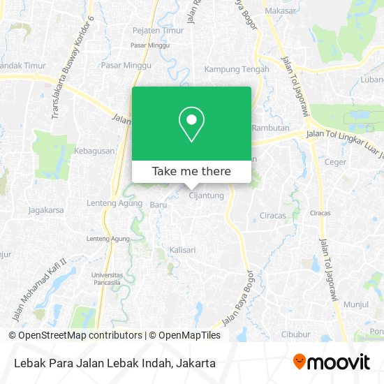 Lebak Para Jalan Lebak Indah map