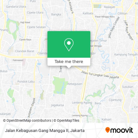 Jalan Kebagusan Gang Mangga II map