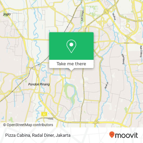 Pizza Cabina, Radal Diner map