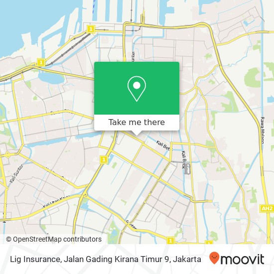 Lig Insurance, Jalan Gading Kirana Timur 9 map