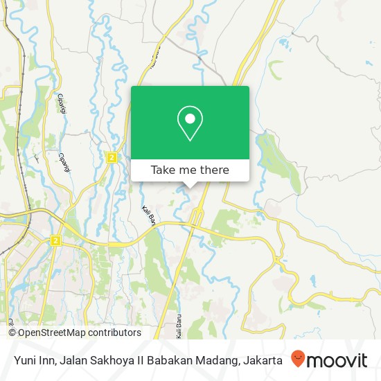 Yuni Inn, Jalan Sakhoya II Babakan Madang map