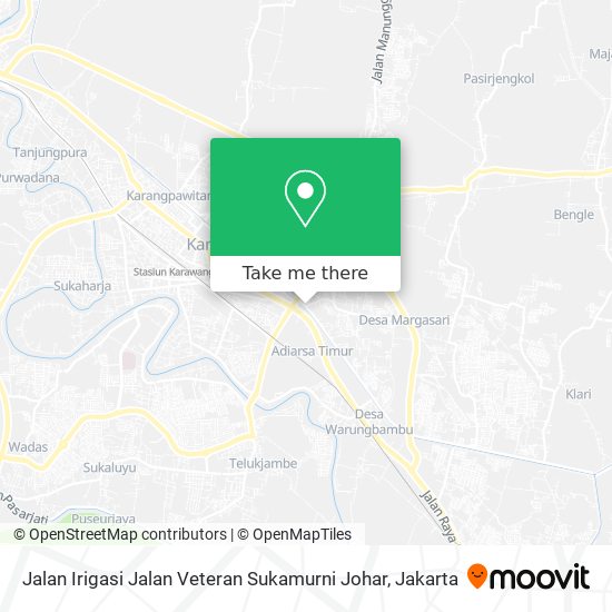 Jalan Irigasi Jalan Veteran Sukamurni Johar map