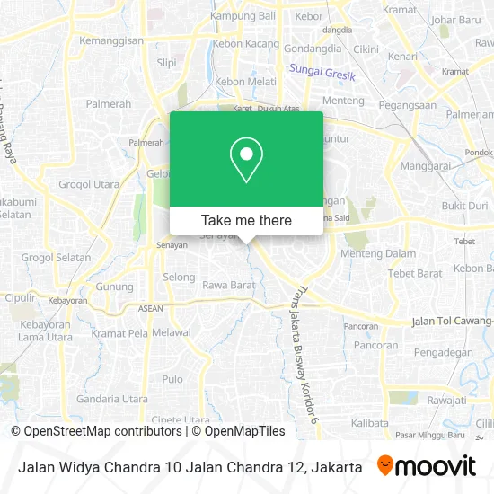 Jalan Widya Chandra 10 Jalan Chandra 12 map