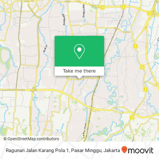 Ragunan Jalan Karang Pola 1, Pasar Minggu map