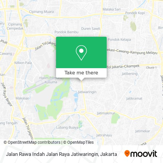 Jalan Rawa Indah Jalan Raya Jatiwaringin map