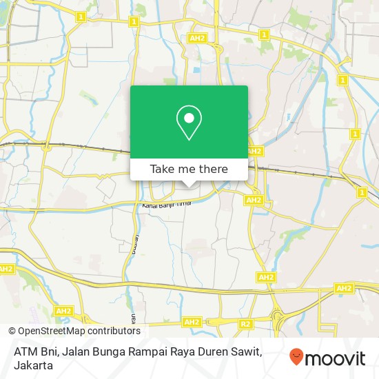 ATM Bni, Jalan Bunga Rampai Raya Duren Sawit map