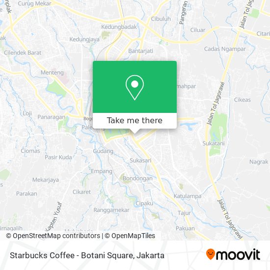 Starbucks Coffee - Botani Square map