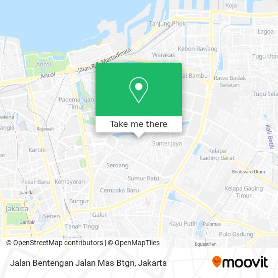 Jalan Bentengan Jalan Mas Btgn map