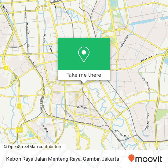 Kebon Raya Jalan Menteng Raya, Gambir map