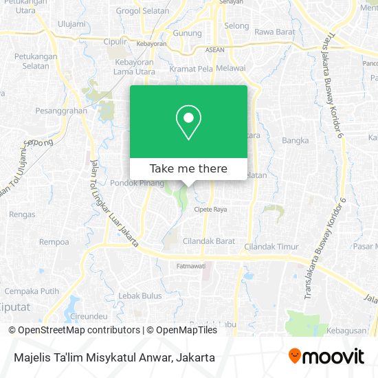 Majelis Ta'lim Misykatul Anwar map