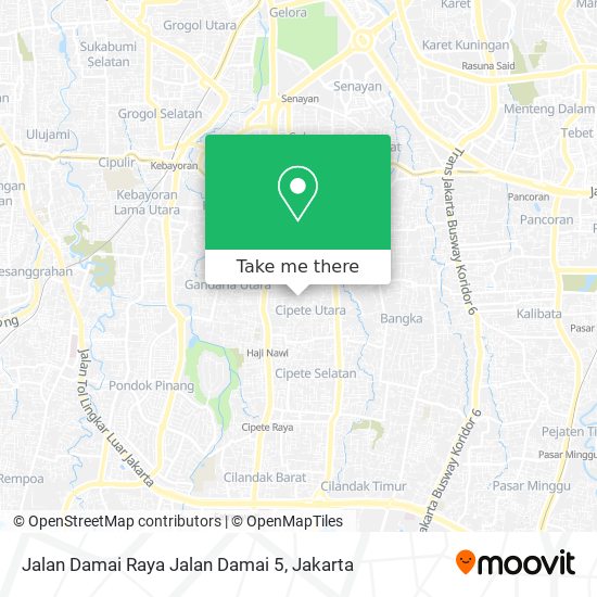 Jalan Damai Raya Jalan Damai 5 map