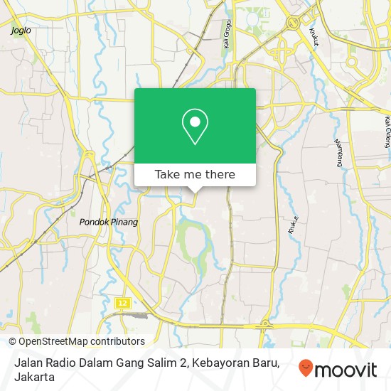 Jalan Radio Dalam Gang Salim 2, Kebayoran Baru map