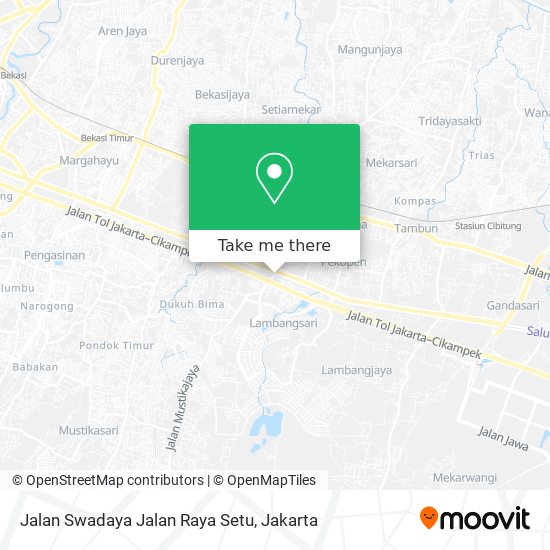 Jalan Swadaya Jalan Raya Setu map