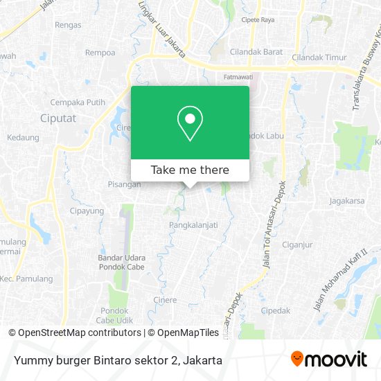 Yummy burger Bintaro sektor 2 map