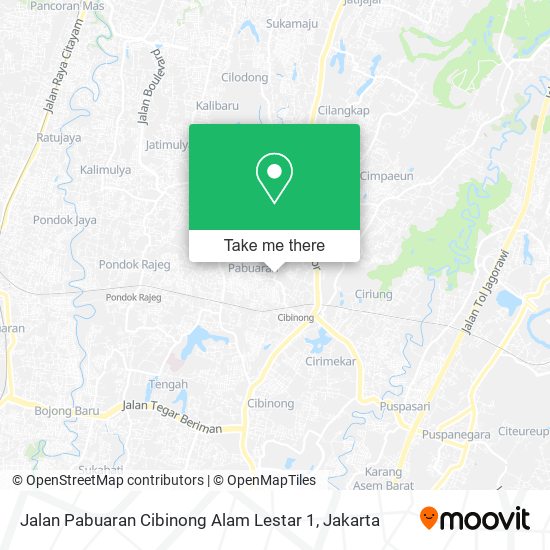 Jalan Pabuaran Cibinong Alam Lestar 1 map