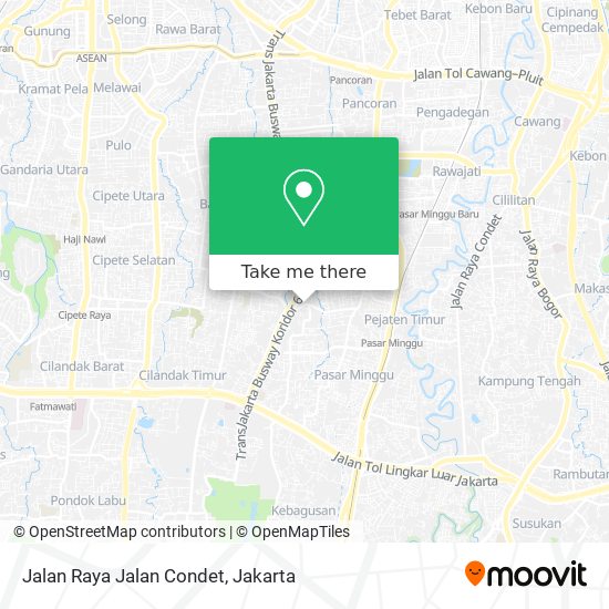 Jalan Raya Jalan Condet map