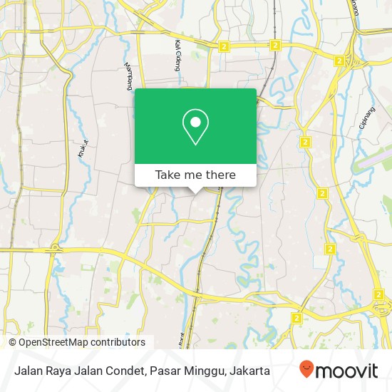 Jalan Raya Jalan Condet, Pasar Minggu map