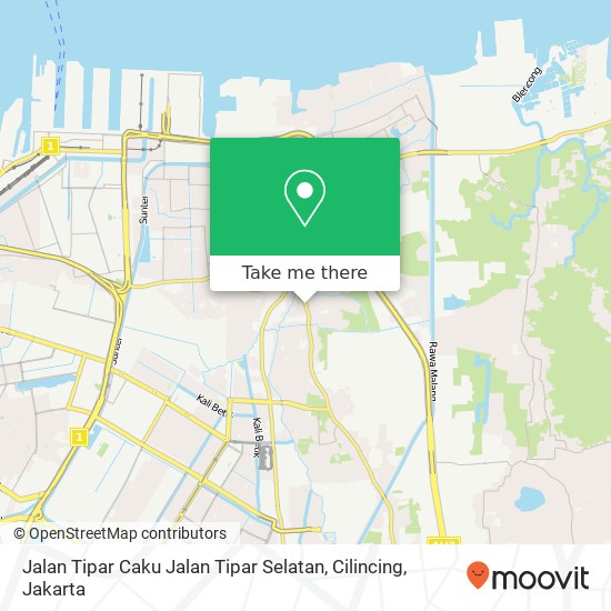 Jalan Tipar Caku Jalan Tipar Selatan, Cilincing map