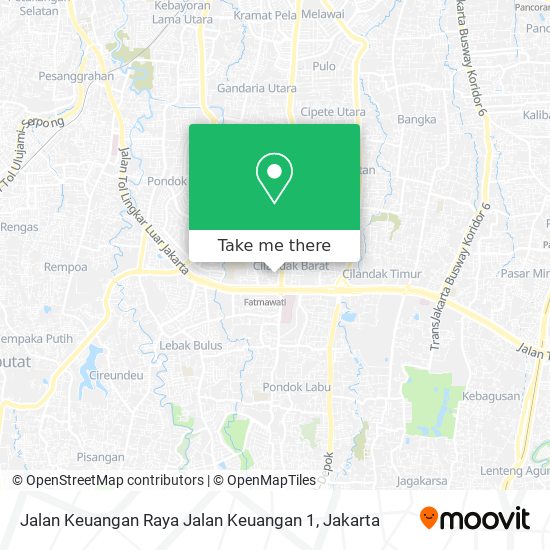 Jalan Keuangan Raya Jalan Keuangan 1 map